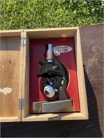 Vintage Microscope in box