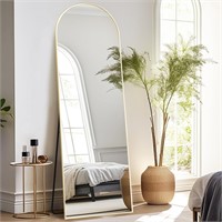64x21 Arched Full Length Gold Frame Mirror
