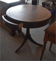 Mahogany Drum Table w/ Drawer