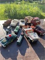 Group of Vintage Toy Trucks & Cars