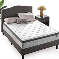 ZINUS 12 Inch Euro Top Hybrid Mattress  Queen