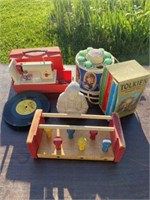 Group of Toys, Mini Sewing Machine, etc