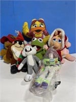 Tray of Stuffed Toys - Buzz, McDonalds, Miss