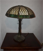 Nice Bronze Tiffany Type Table Lamp