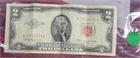 1953-C RED SEAL $2 NOTE