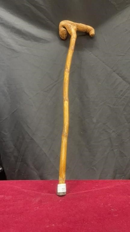 Hand Carved Wooden Cane