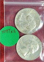 2XBID, 1963 & 1964 SILVER WASHINGTON QUARTERS