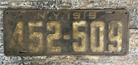 1919 NY license plate