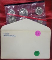 1981 US MINT UNC COIN SET