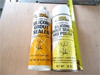 2 containers of grout sealer for ceramic tile.
