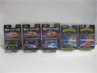 5 NIP Die Cast Lowrider Cars Revell Racing Champs