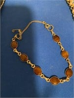 Vintage Tiger Eye Brown Stone Bracelet