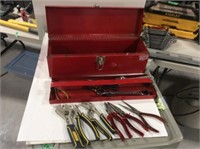 19 In. Tool Box And Contents