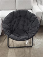 Sleek Black - Adult / Kids Foldable Saucer Chair