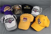 Lot of LSU Themed Ballcaps hats