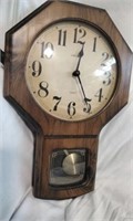 Wood wall mounted clock