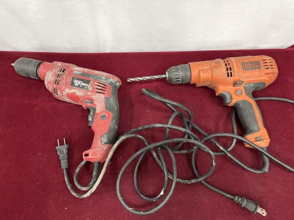 Lot of 2 Corded Power Drills