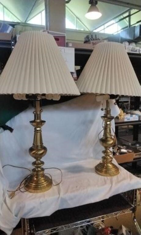Pair of Brass Table lamps