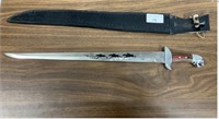 25" Vintage Stainless Steel Decorative Sword