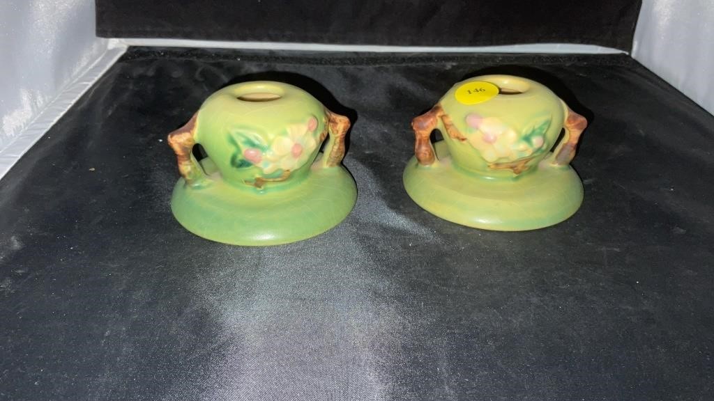 ROSEVILLE POTTERY CANDLE HOLDERS #351