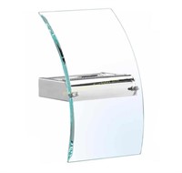 ULS $124 Retail LED Curved Glass Wall Light,