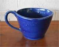 Large Blue Pottery Mug