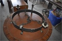 Cast Iron Candle Chandelier -as found