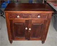 Early 2 Over 2 Country Pine Commode