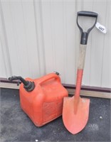 2-gal fuel can & small shovel