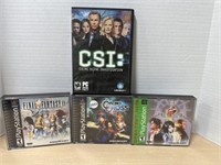 3 PlayStation Video Games and PC CSI Game