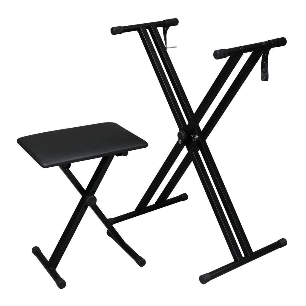 Ktaxon Double X Keyboard Stand and Bench Set,