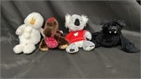 Lot of 4 Assorted Plush Stuffed Animals