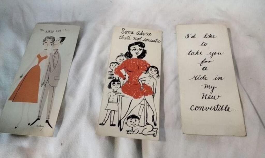 Vintage handprinted cards