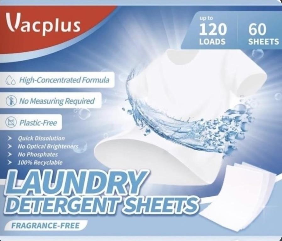 Vacplus Laundry Detergent Sheets