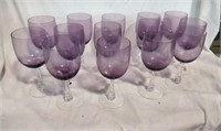 Fostoria Water Goblets Lilac Bliwn Crystal (14)