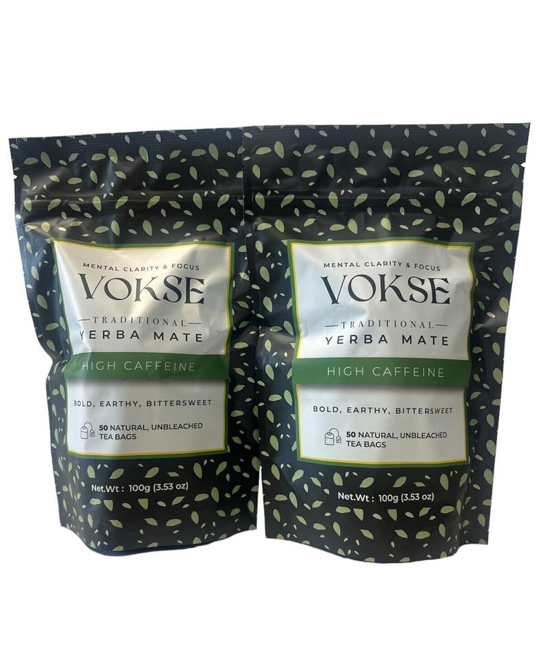 Vokse Yerba Mate Unsmoked Natural Tea Bags 70mg