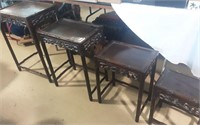 (4) Nesting Wooden occasional tables