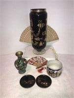 Nine Assorted Vintage Asian-Theme Collectibles