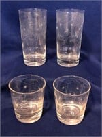 Vintage Clear Galaxy Tumblers & High-Ball Glasses