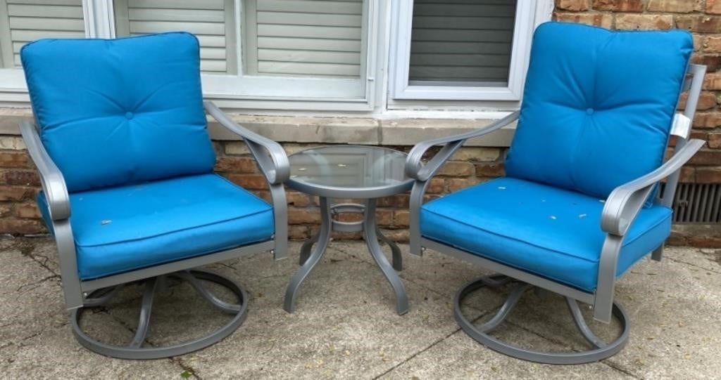 Patio Table and 2 Spring Chairs