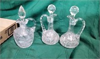 American cut glass decanters