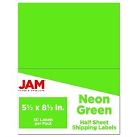JAM Paper & Envelope Shipping Labels  Half Page