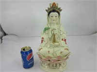 Statue de bouddha vintage en céramique