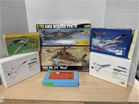 5 Model Airplane Kits & 1 Helicopter model Kit