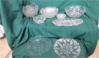 Vintage Cut And Pressed Glass Bowls and Trays