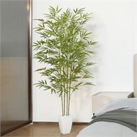 TE6527 5FT Artificial Bamboo Plant in Planter, 8lb