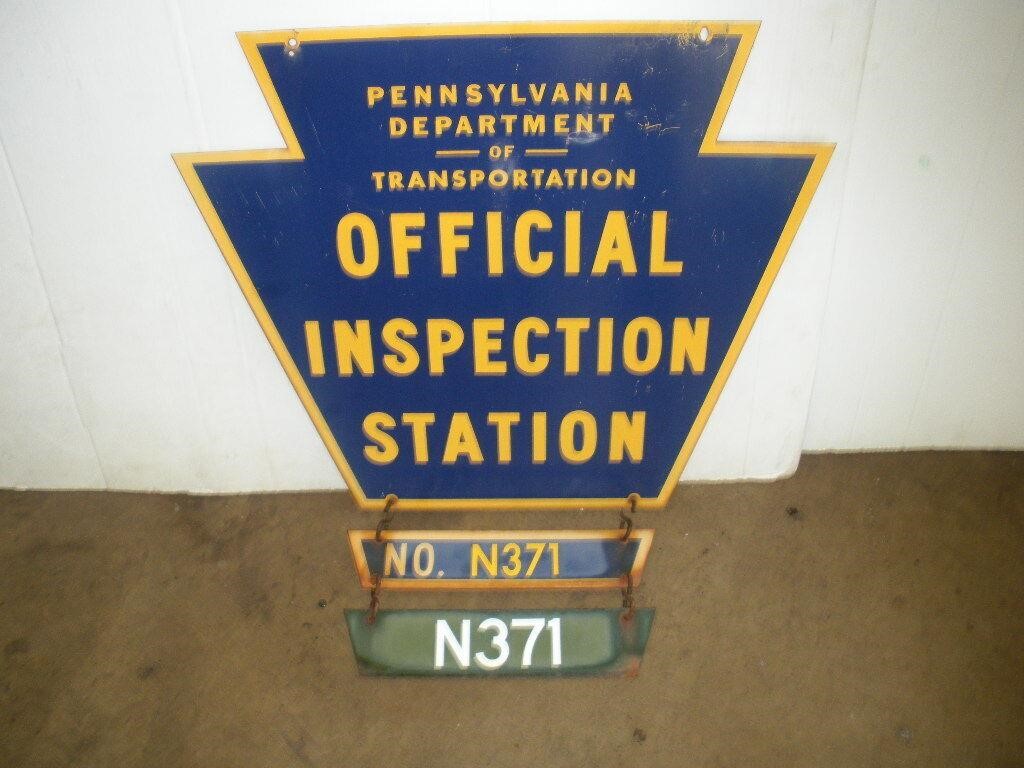 PA METAL INSPECTION SIGN