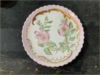 pink vintage Elite france plate