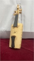 Wooden “String Instrument” w/ Carved in Face