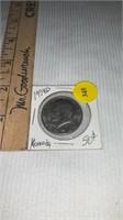 1974 Kennedy half dollar coin